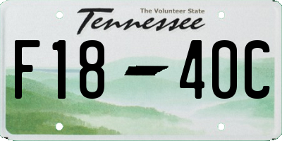 TN license plate F1840C
