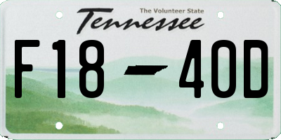 TN license plate F1840D