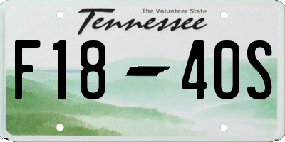TN license plate F1840S