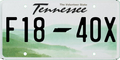 TN license plate F1840X