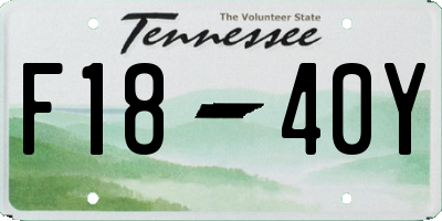 TN license plate F1840Y
