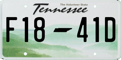 TN license plate F1841D