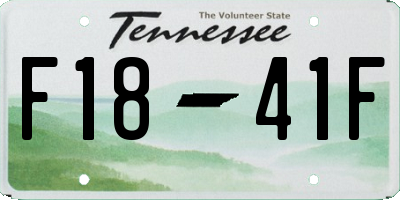 TN license plate F1841F