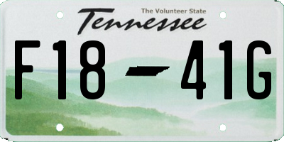TN license plate F1841G