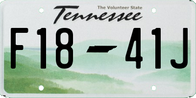 TN license plate F1841J