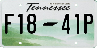 TN license plate F1841P