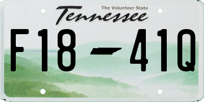 TN license plate F1841Q