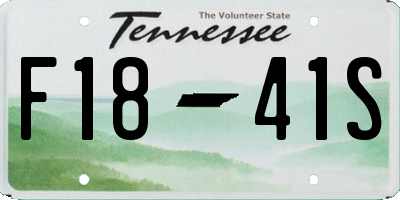 TN license plate F1841S
