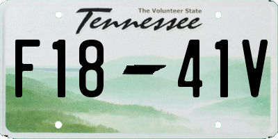 TN license plate F1841V