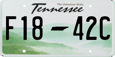 TN license plate F1842C