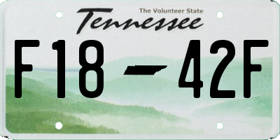 TN license plate F1842F