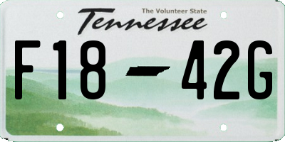 TN license plate F1842G