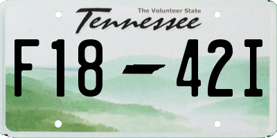 TN license plate F1842I