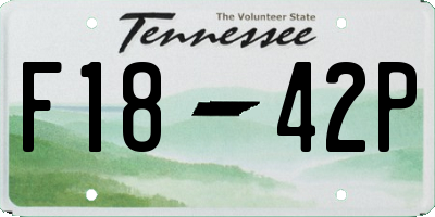 TN license plate F1842P