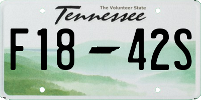 TN license plate F1842S