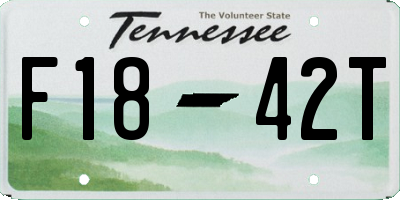 TN license plate F1842T