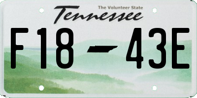 TN license plate F1843E