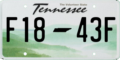 TN license plate F1843F
