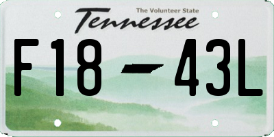 TN license plate F1843L