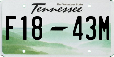TN license plate F1843M