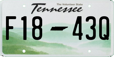 TN license plate F1843Q