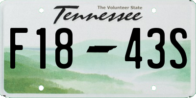 TN license plate F1843S