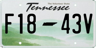 TN license plate F1843V