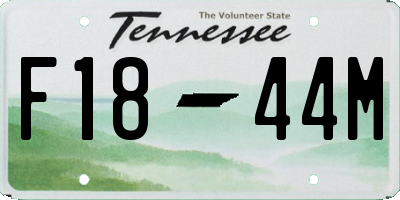 TN license plate F1844M