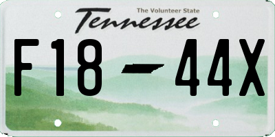 TN license plate F1844X