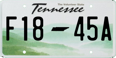 TN license plate F1845A