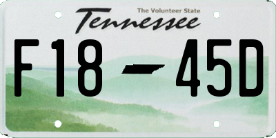 TN license plate F1845D