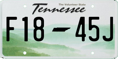TN license plate F1845J