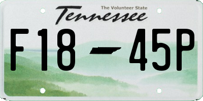 TN license plate F1845P