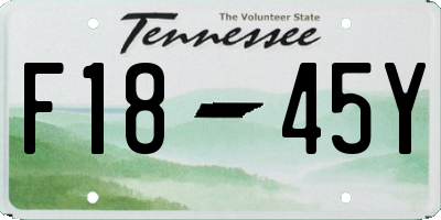 TN license plate F1845Y