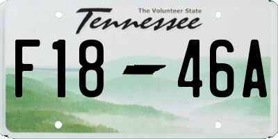 TN license plate F1846A