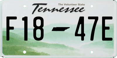 TN license plate F1847E