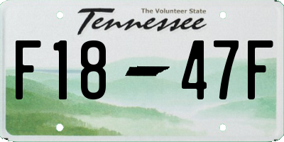 TN license plate F1847F