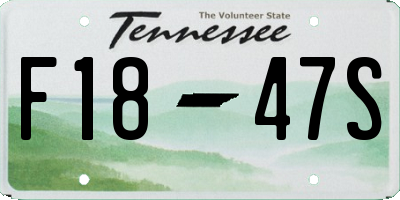 TN license plate F1847S