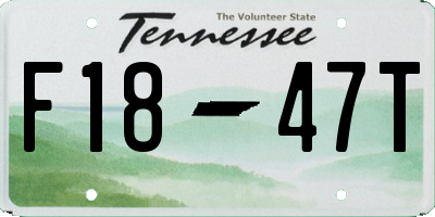 TN license plate F1847T