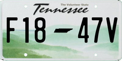 TN license plate F1847V