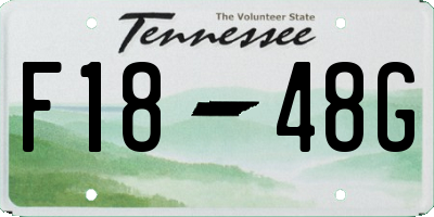 TN license plate F1848G
