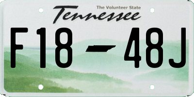 TN license plate F1848J