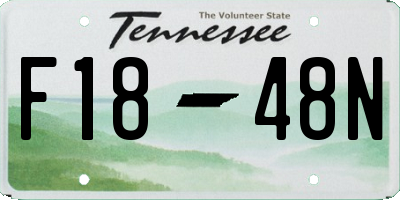 TN license plate F1848N