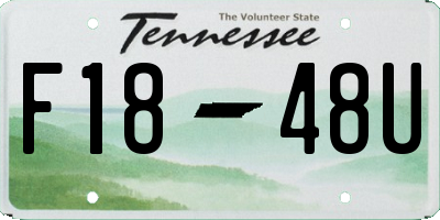 TN license plate F1848U