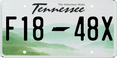 TN license plate F1848X