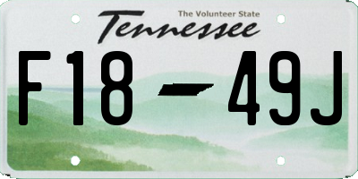 TN license plate F1849J