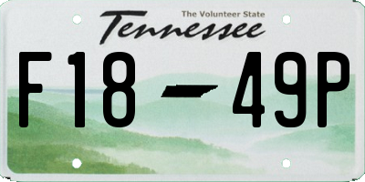 TN license plate F1849P