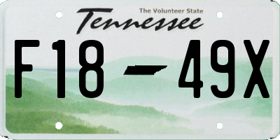 TN license plate F1849X