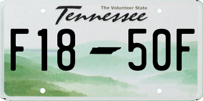 TN license plate F1850F