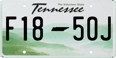 TN license plate F1850J